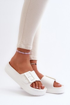 Женские пенопластовые тапочки на платформе Light NN274A661 White 39