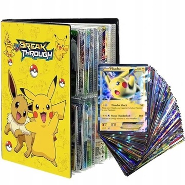 DUŻY ZESTAW 100 sztuk GX Karty POKEMON RÓŻNE+ALBUM