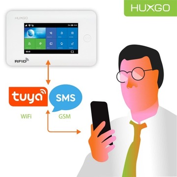 Беспроводная сигнализация WiFi + GSM 4G LTE с приложением TUYA, HUXGO HXA006 4G