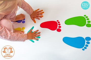 NAKLEJKI NA PODŁOGĘ ŚCIEŻKA RUCHU RĄCZKI STÓPKI