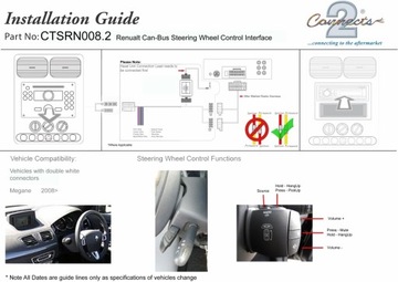 Адаптер управления рулем Renault Megane, Captur, Clio, Master 201