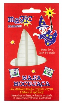 MASA MOCUJĄCA MAGIC SAMOPRZYLEPNA BIAŁA 50g 84szt
