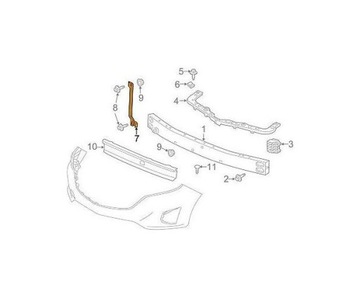 DRŽÁKY PŘEDNÍ CHEVROLET EQUINOX 2018- 84273816 STŘEDNÍ