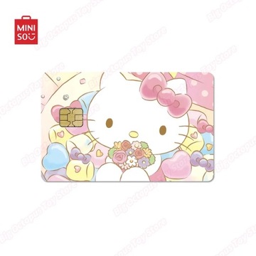Нежная розовая наклейка для дебетовых кредитных карт Miniso Sanrio