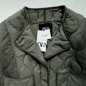 ZARA Pikowana Kurtka WATER REPELLENT Bomberka M