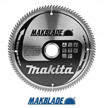 Tarcza do ukośnicy MAKBLADE 216mm 100 zębów MAKITA