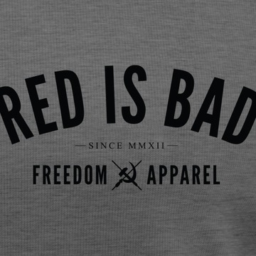 Red is Bad Bluza kangurka Freedom Apparel - szaro-czarna - 3XL