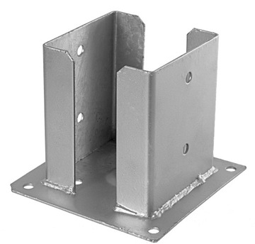 Podstawa słupa ocynkowana przykręcana do betonu kotwa stopa 100x100 2,5mm