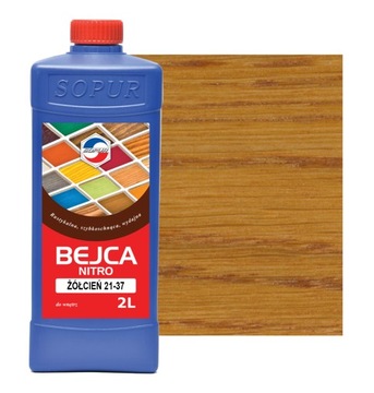 Bejca nitro SOPUR żółcień 21-37 2l do drewna 2137