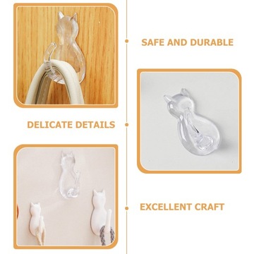 Крючок для кошачьего хвоста, вешалки, брелок, липкий настенный крючок