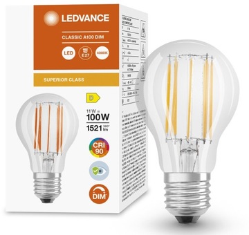 Ledvance żarówka LED SUPERIOR 11W 4000K E27 DIM
