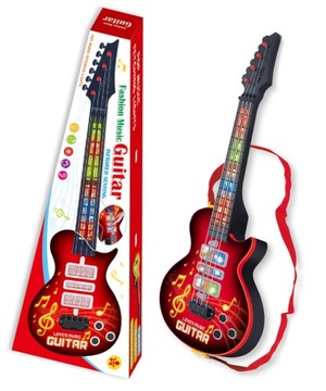 GITARA STRUNOWA DLA DZIECI ROCKOWA DUŻA 52 CM INSTRUMENT MUZYCZNY 4 STRUNY