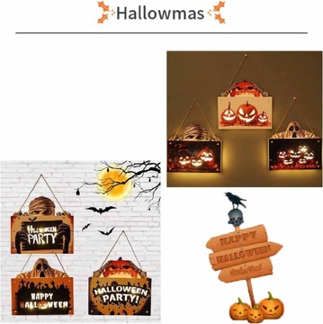 DEKORACJA WISZĄCA DYNIA HALLOWEEN Z OŚWIETLENIE