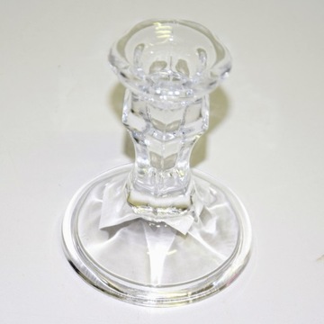 ПОДСВЕЧНИК ПРОЗРАЧНЫЙ СТЕКЛЯННЫЙ 8,2×10,2×4,7см