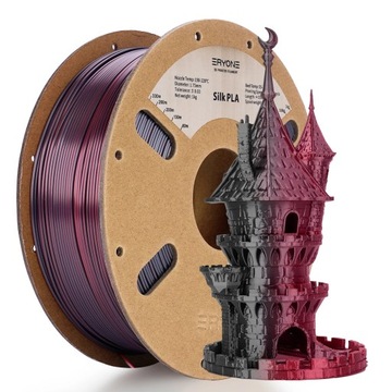 Filament Eryone Dual Color Silk PLA Black & Rose Red 1,75 mm 1kg