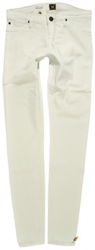 LEE spodnie WHITE skinny tapered SCARLETT W26 L33