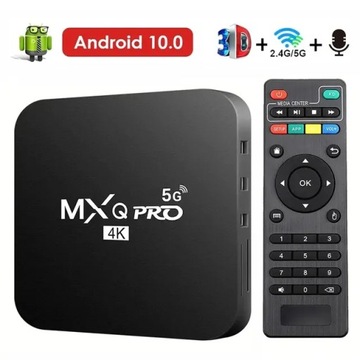 Nowy Smart TV Box MXQ-PRO 4K HD Android 10.0 Smart TV Box 2.4/5G Dual-WIFI