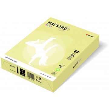 Papier ksero A4 80g MAESTRO COLOR YE23 pastel żółty/beż piaskowa