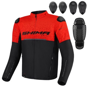 Kurtka tekstylna SHIMA DRIFT MEN RED FLUO GRATISY