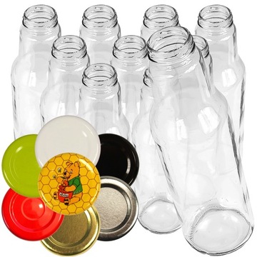 Butelka szklana butelki 750 ml + wieczko fi43 zestaw 10 szt.
