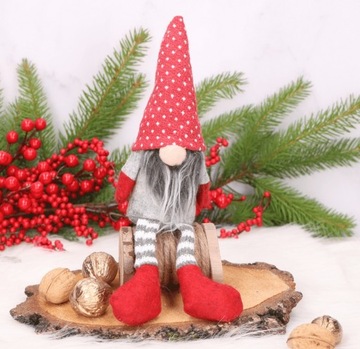 SKRZAT KRASNAL Z DŁUGIMI NOGAMI MIKOŁAJ GNOM PLUSZ