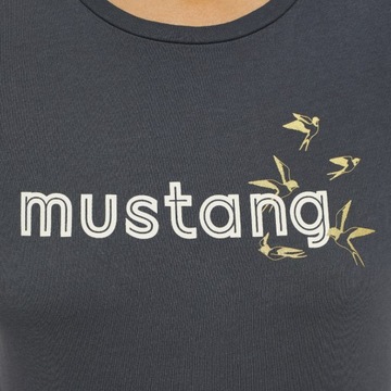 MUSTANG T-SHIRT DAMSKI CZARNY KRÓTKI RĘKAW L