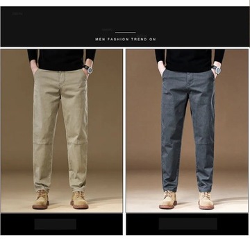 MINGYU Brand New Men's Khaki Cargo Pants 97%Cotton