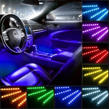 XXL светодиоды ВНУТРЕННЕЕ ОСВЕЩЕНИЕ АВТОМОБИЛЯ, салон автомобиля, 4х светодиодных ЛЕНТЫ