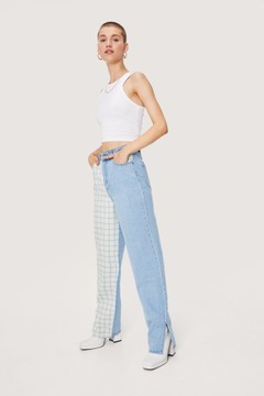 NASTY GAL JEANSY DAMSKIE PROSTE W KRATKĘ 38 1ODO