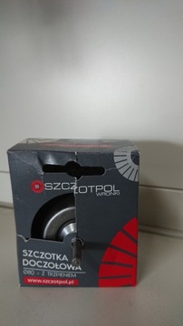Szczotka doczołowa fi 80 z trzpieniem SZCZOTPOL
