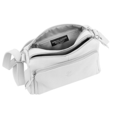 ИТАЛЬЯНСКАЯ БЕЛАЯ КОЖАНАЯ СУМКА VERA PELLE CAPACITY BAG