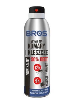 Bros spray na KOMARY KLESZCZE DEET 50% MOCNY 90ml