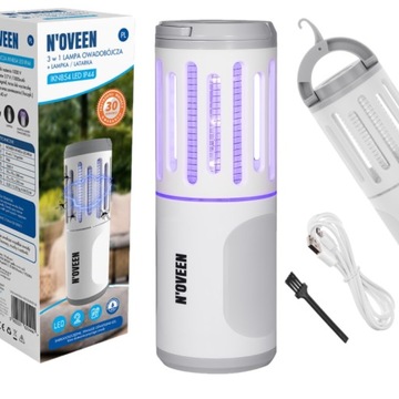 LAMPA owadobójcza LATARKA akumulator NAMIOT BIWAK turystyczna NA KOMARY
