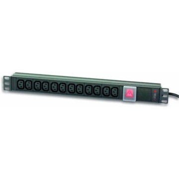 Listwa zasilająca rack 1U 12x gniazdo C13 wtyk C20 DO UPS ,I-CASE STRIP-12C