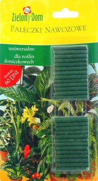 ZIELONY DOM NAWÓZ PAŁECZKI DO FIKUSÓW JUK PALM DRACEN PAPROCI SYNGONIUM