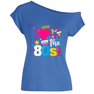 ФУТБОЛКА I LOVE 80'S DISCO черная I LOVE54_6