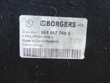 POLIČKA KUFRU SKODA OE 5E5867769