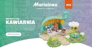 Klocki Mini Waffle Kawiarnia 80 elementów