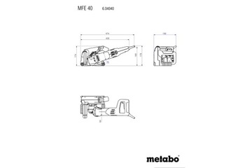 Bruzdownica MFE 40 1900W walizka wybiera materiał ze środka bruzdy Metabo 6