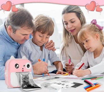 DRUKUŚ ЦИФРОВАЯ ЖК-КАМЕРА МГНОВЕННОЙ ПЕРЕДАЧИ С ПРИНТЕРОМ ДЛЯ ДЕТСКИХ ИГР 13 РОЛИКОВ