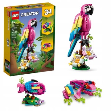LEGO CREATOR 3W1 EGZOTYCZNA PAPUGA RYBA ŻABA KLOCKI DLA DZIECI PREZENT