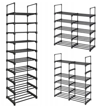 Szafka na Buty Stojak Na Obuwie Regał Modułowy Czarny Loft