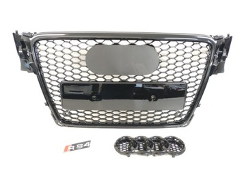 Решетка радиатора RS4 AUDI A4 B8 2007-11 ROMB с PDC, решетка S-line