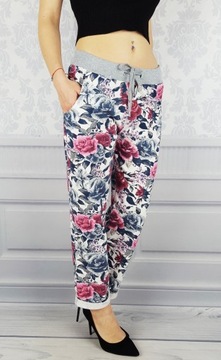 КОМФОРТНО - БРЮКИ - СВИТШОТ - ЦВЕТЫ - ХЛОПОК