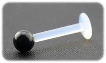 kolczyk do wargi labret kulka bioplast 1.2/6/4mm
