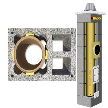 System kominowy RAUCH 7 m komin fi 180 systemowy