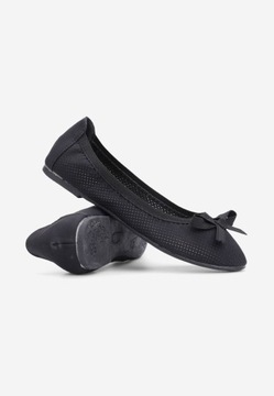 BALERINY BUTY DAMSKIE AŻUROWE WSUWANE BALERINKI