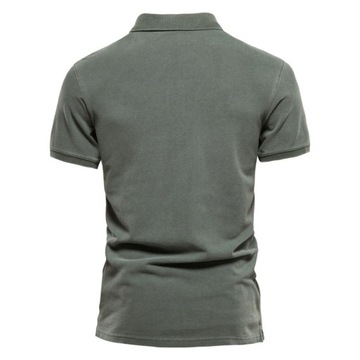 T-shirty męskie Sportowe klapy Koszule z krótkim rękawem z czystej bawełny Fashion, M