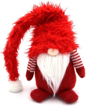 РОЖДЕСТВЕНСКИЙ ОРНАМЕНТ БОЛЬШОЙ СТОЯЩИЙ СЛОН-ГНОМ В МЕХОВОЙ ШАПКЕ 86СМ