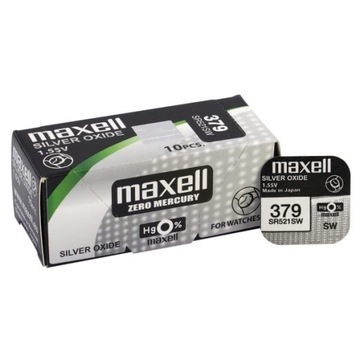 3x BATERIA srebrowa MAXELL SR 521 SW 379 JAPAN